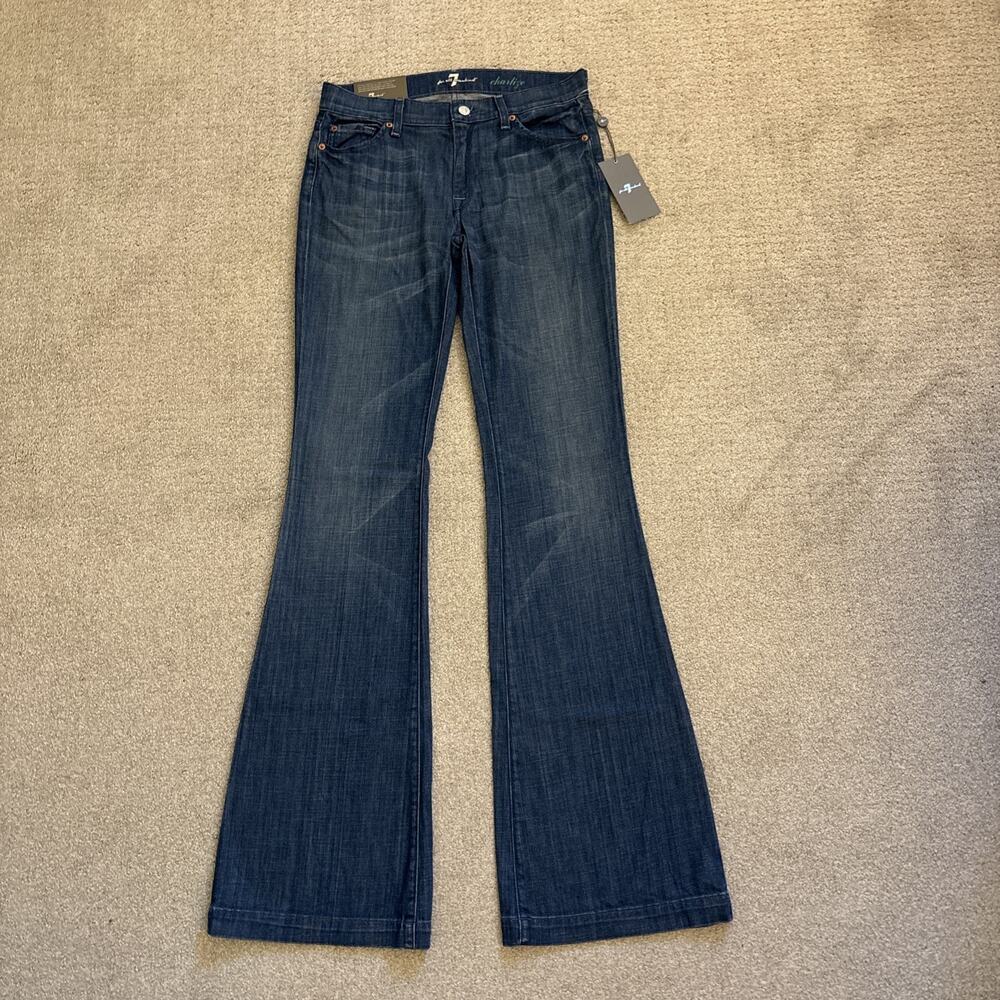 7 For All Mankind Charlize Slim Flare Jeans Women's Size 28 NWT Western Cowgirl